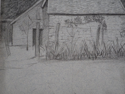 Léopold Franz KOWALSKI : Arrière d'une maison, c, Dessin original (photo de détail 5) - Crédit photo : Galerie Art.Paris