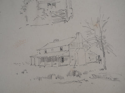 Léopold Franz KOWALSKI : Étude de l'architecture d'une bâtisse, c, Dessin original (photo de détail 4) - Crédit photo : Galerie Art.Paris