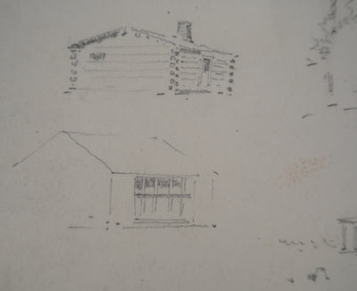 Léopold Franz KOWALSKI : Étude de l'architecture d'une bâtisse, c, Dessin original (photo de détail 6) - Crédit photo : Galerie Art.Paris