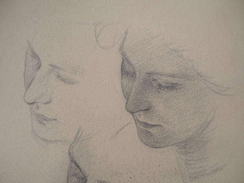 Léopold Franz KOWALSKI : Étude du visage de Camélia, c, Dessin original (photo de détail 3) - Crédit photo : Galerie Art.Paris