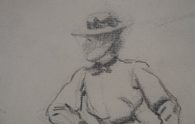 Léopold Franz KOWALSKI : Dame à la bicyclette, c, Dessin original (photo de détail 4) - Crédit photo : Galerie Art.Paris