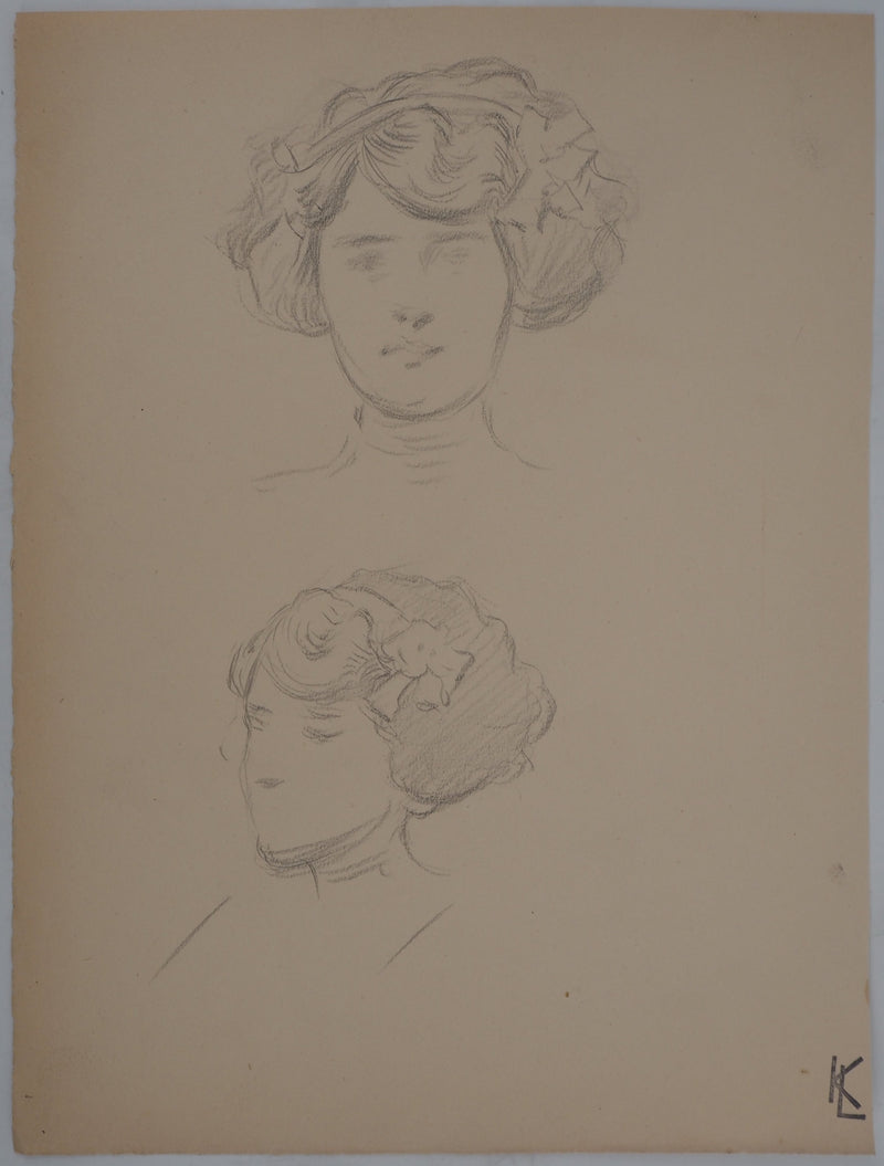 Léopold Franz KOWALSKI : Portrait de Christelle, c, Dessin original (vue générale) - Crédit photo : Galerie Art.Paris