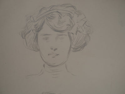 Léopold Franz KOWALSKI : Portrait de Christelle, c, Dessin original (photo de détail 3) - Crédit photo : Galerie Art.Paris