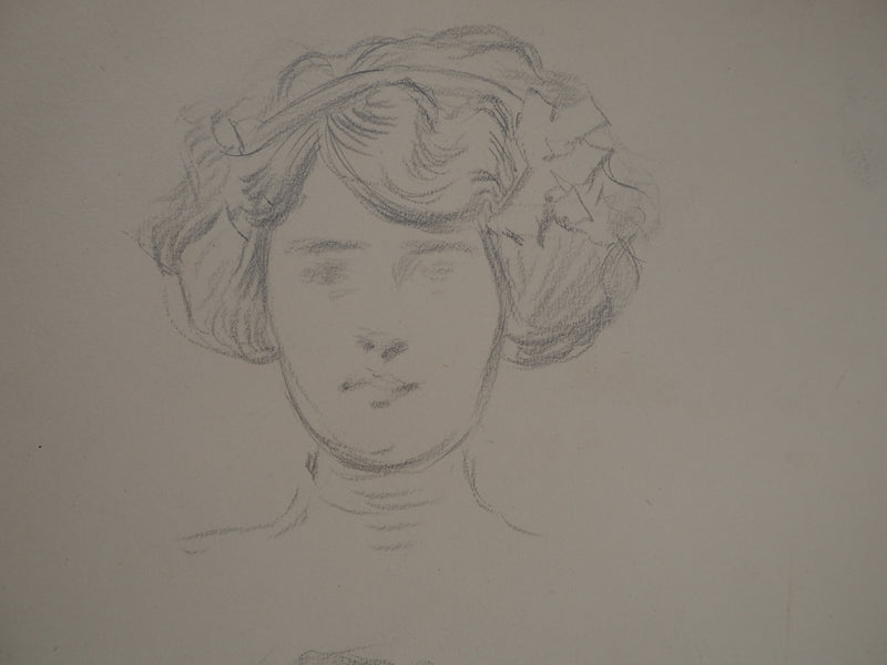 Léopold Franz KOWALSKI : Portrait de Christelle, c, Dessin original (photo de détail 3) - Crédit photo : Galerie Art.Paris