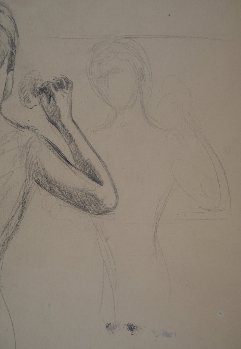 Léopold Franz KOWALSKI : La mise en beauté, c, Dessin original (photo de détail 5) - Crédit photo : Galerie Art.Paris