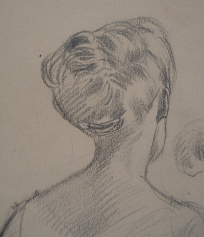 Léopold Franz KOWALSKI : La mise en beauté, c, Dessin original (photo de détail 4) - Crédit photo : Galerie Art.Paris