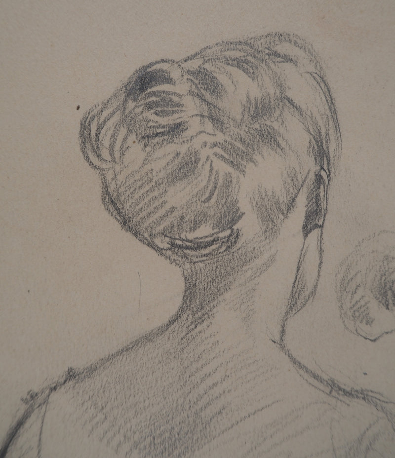Léopold Franz KOWALSKI : La mise en beauté, c, Dessin original (photo de détail 4) - Crédit photo : Galerie Art.Paris