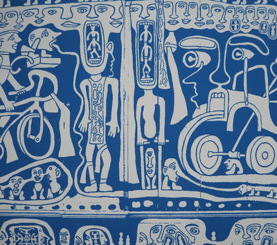 Yvon TAILLANDIER : L'ambassade du Taillandier-Land en bleu, Sérigraphie originale (photo de détail 5) - Crédit photo : Galerie Art.Paris