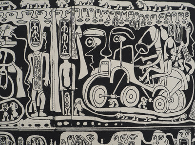 Yvon TAILLANDIER : L'ambassade du Taillandier-Land en noir, Sérigraphie originale (photo de détail 4) - Crédit photo : Galerie Art.Paris