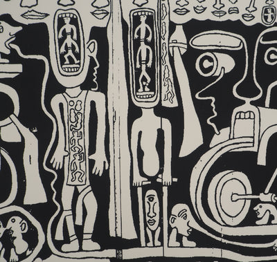 Yvon TAILLANDIER : L'ambassade du Taillandier-Land en noir, Sérigraphie originale (photo de détail 6) - Crédit photo : Galerie Art.Paris