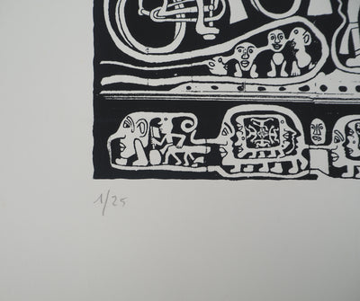 Yvon TAILLANDIER : L'ambassade du Taillandier-Land, Sérigraphie originale (photo de détail 7) - Crédit photo : Galerie Art.Paris