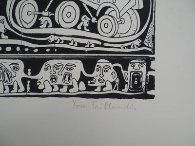 Yvon TAILLANDIER : L'ambassade du Taillandier-Land, Sérigraphie originale (photo de détail 2) - Crédit photo : Galerie Art.Paris