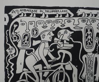 Yvon TAILLANDIER : L'ambassade du Taillandier-Land, Sérigraphie originale (photo de détail 6) - Crédit photo : Galerie Art.Paris