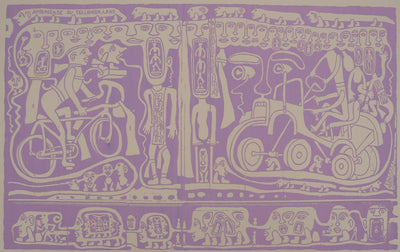 Yvon TAILLANDIER : L'ambassade du Taillandier-Land en violet, Sérigraphie originale (vue générale) - Crédit photo : Galerie Art.Paris