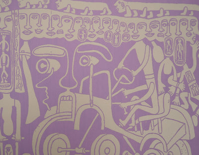Yvon TAILLANDIER : L'ambassade du Taillandier-Land en violet, Sérigraphie originale (photo de détail 5) - Crédit photo : Galerie Art.Paris