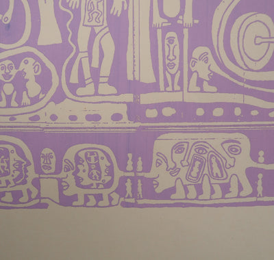 Yvon TAILLANDIER : L'ambassade du Taillandier-Land en violet, Sérigraphie originale (photo de détail 7) - Crédit photo : Galerie Art.Paris