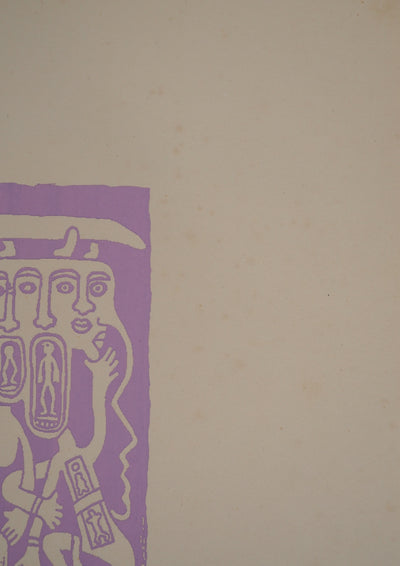 Yvon TAILLANDIER : L'ambassade du Taillandier-Land en violet, Sérigraphie originale (photo de détail 9) - Crédit photo : Galerie Art.Paris