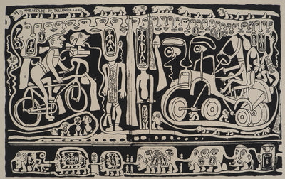 Yvon TAILLANDIER : L'ambassade du Taillandier-Land en noir II, Sérigraphie originale (vue générale) - Crédit photo : Galerie Art.Paris