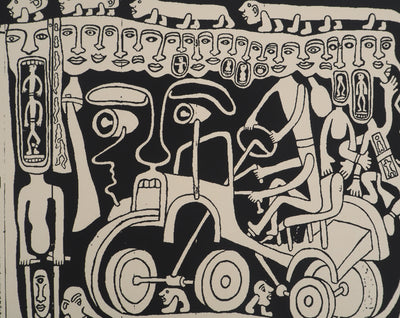 Yvon TAILLANDIER : L'ambassade du Taillandier-Land en noir II, Sérigraphie originale (photo de détail 6) - Crédit photo : Galerie Art.Paris