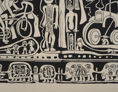 Yvon TAILLANDIER : L'ambassade du Taillandier-Land en noir II, Sérigraphie originale (photo de détail 7) - Crédit photo : Galerie Art.Paris