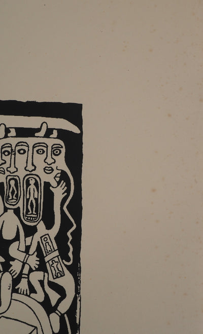 Yvon TAILLANDIER : L'ambassade du Taillandier-Land en noir II, Sérigraphie originale (photo de détail 9) - Crédit photo : Galerie Art.Paris