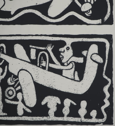 Yvon TAILLANDIER : Un monde en altitude en noir II, Sérigraphie originale (photo de détail 5) - Crédit photo : Galerie Art.Paris