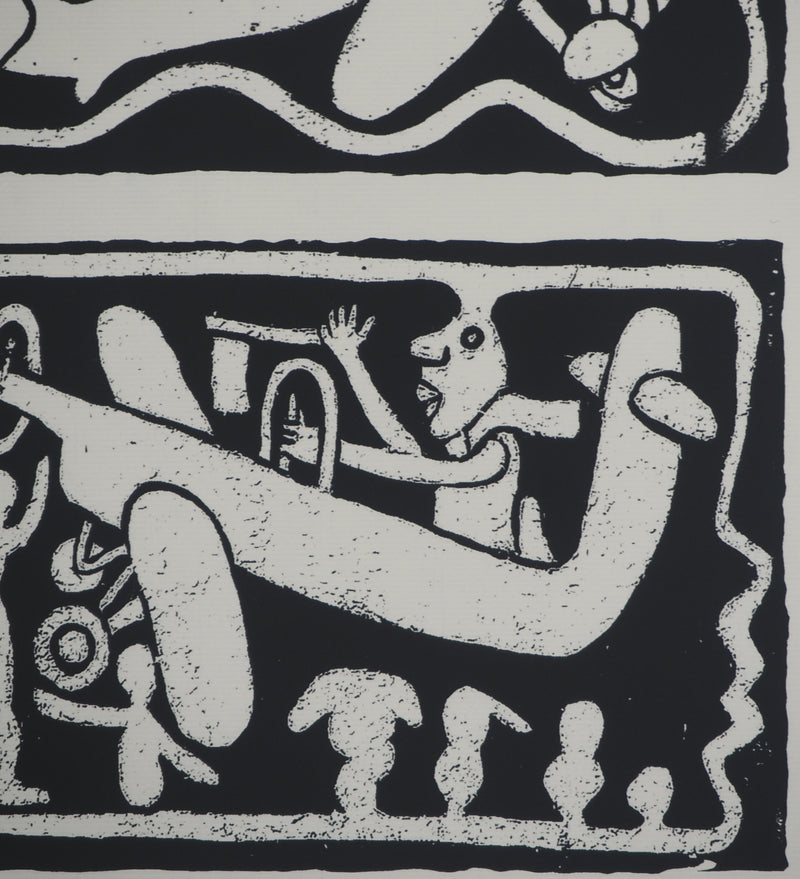 Yvon TAILLANDIER : Un monde en altitude en noir II, Sérigraphie originale (photo de détail 5) - Crédit photo : Galerie Art.Paris