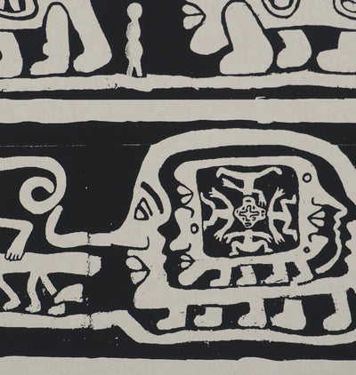 Yvon TAILLANDIER : Catitipède aux visages en noir, Sérigraphie originale (photo de détail 5) - Crédit photo : Galerie Art.Paris