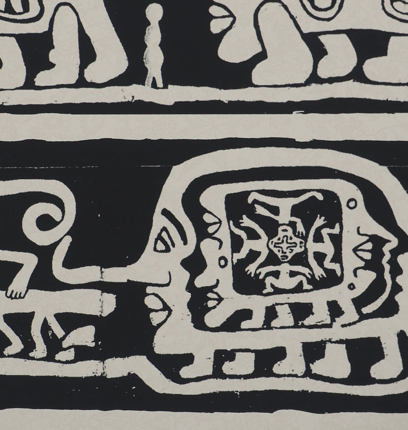 Yvon TAILLANDIER : Catitipède aux visages en noir, Sérigraphie originale (photo de détail 5) - Crédit photo : Galerie Art.Paris
