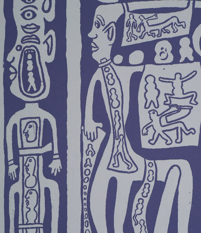 Yvon TAILLANDIER : Catitipède en cascade en violet, Sérigraphie originale (photo de détail 5) - Crédit photo : Galerie Art.Paris