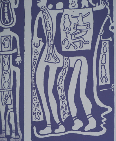 Yvon TAILLANDIER : Catitipède en cascade en violet, Sérigraphie originale (photo de détail 6) - Crédit photo : Galerie Art.Paris