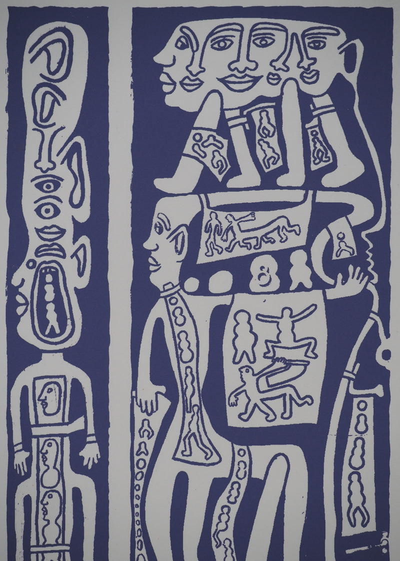 Yvon TAILLANDIER : Catitipède en cascade en violet II, Sérigraphie originale (photo de détail 5) - Crédit photo : Galerie Art.Paris