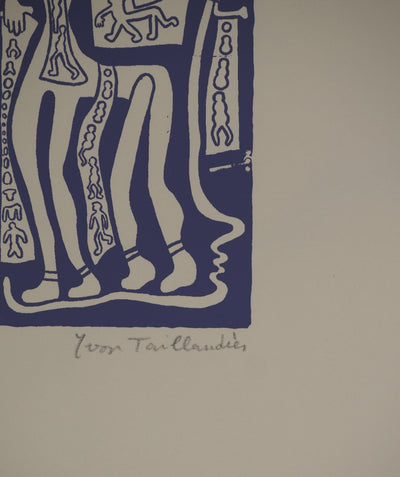 Yvon TAILLANDIER : Catitipède en cascade en violet III, Sérigraphie originale (photo de détail 2) - Crédit photo : Galerie Art.Paris