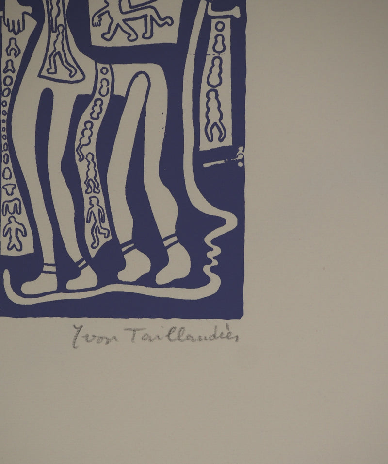 Yvon TAILLANDIER : Catitipède en cascade en violet III, Sérigraphie originale (photo de détail 2) - Crédit photo : Galerie Art.Paris