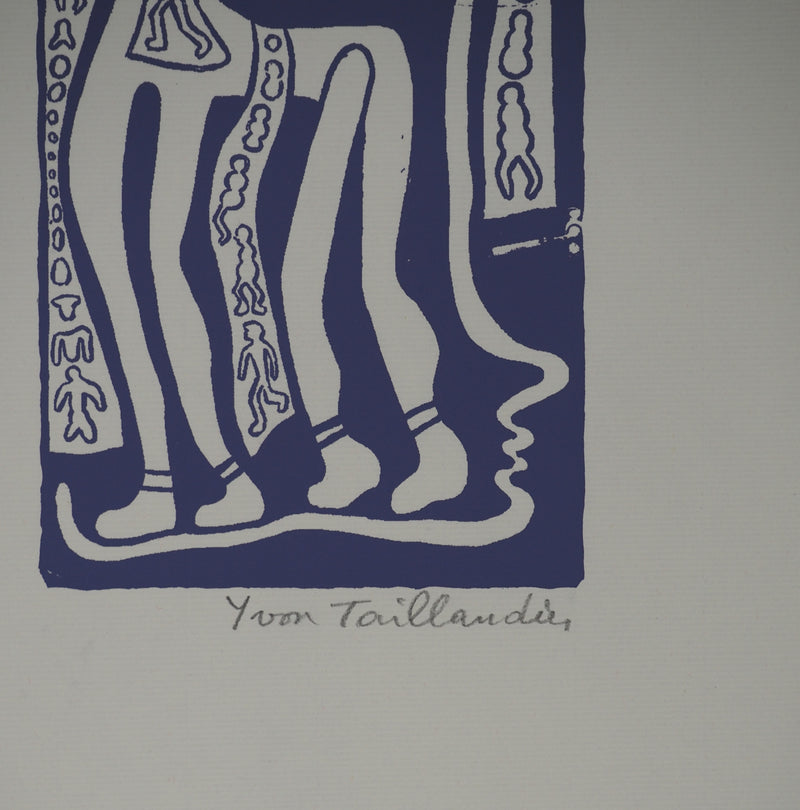 Yvon TAILLANDIER : Catitipède en cascade en violet IV, Sérigraphie originale (photo de détail 2) - Crédit photo : Galerie Art.Paris