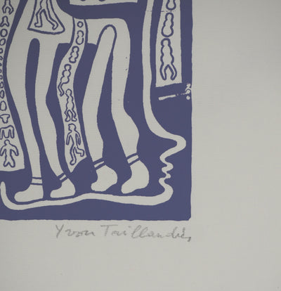 Yvon TAILLANDIER : Catitipède en cascade en violet V EA, Sérigraphie originale (photo de détail 2) - Crédit photo : Galerie Art.Paris