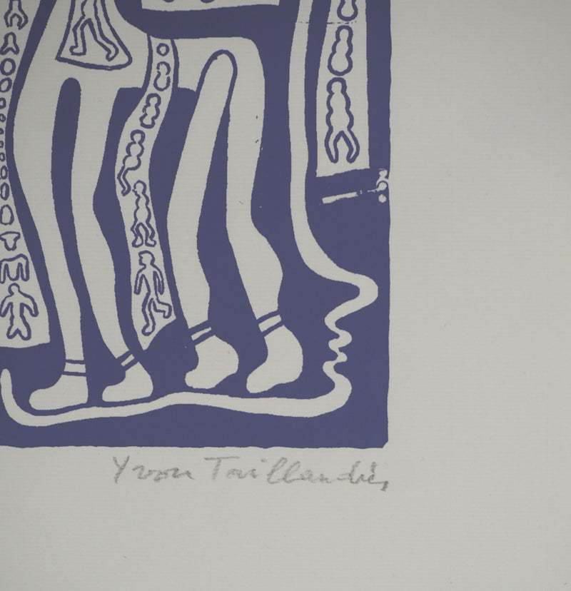 Yvon TAILLANDIER : Catitipède en cascade en violet V EA, Sérigraphie originale (photo de détail 2) - Crédit photo : Galerie Art.Paris