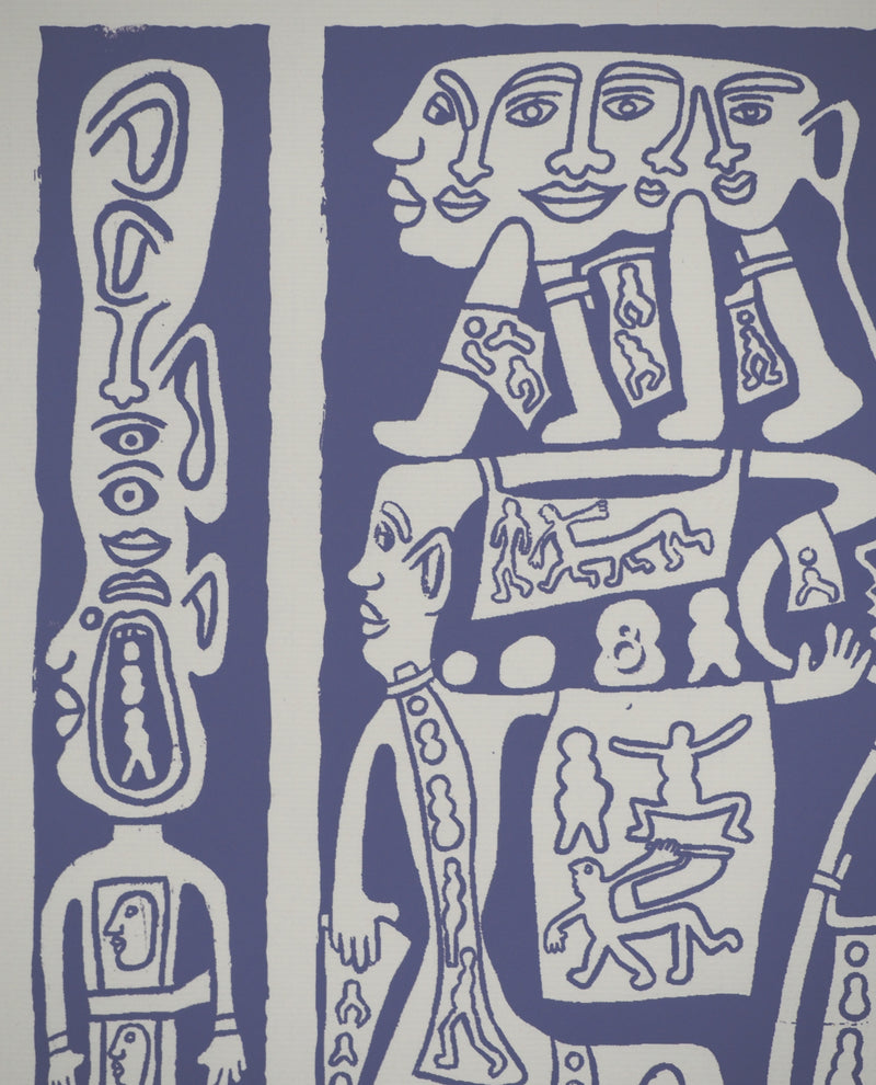 Yvon TAILLANDIER : Catitipède en cascade en violet V EA, Sérigraphie originale (photo de détail 4) - Crédit photo : Galerie Art.Paris