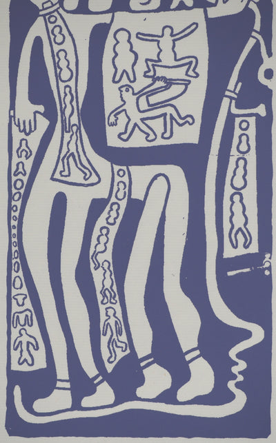 Yvon TAILLANDIER : Catitipède en cascade en violet V EA, Sérigraphie originale (photo de détail 5) - Crédit photo : Galerie Art.Paris