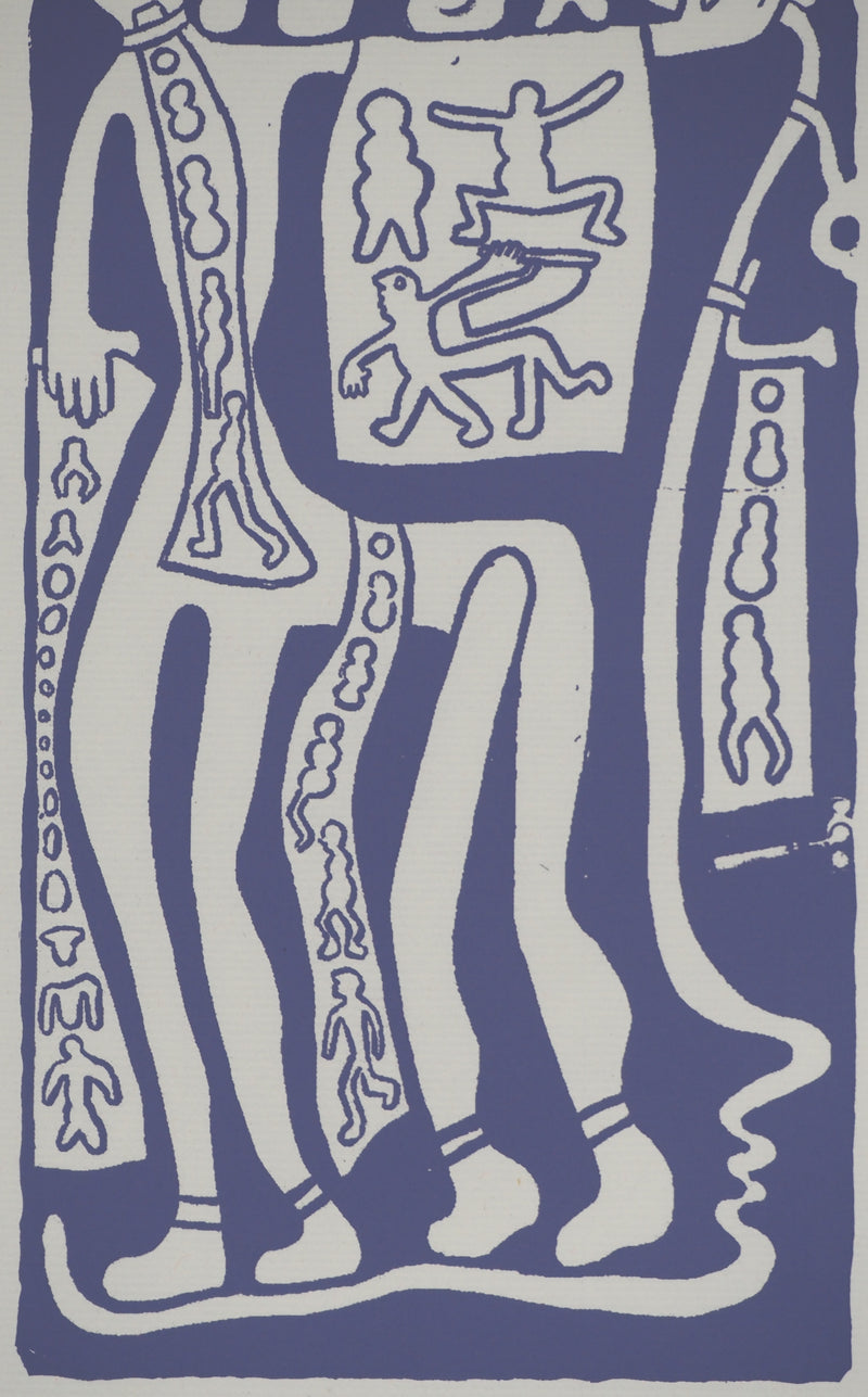 Yvon TAILLANDIER : Catitipède en cascade en violet V EA, Sérigraphie originale (photo de détail 5) - Crédit photo : Galerie Art.Paris