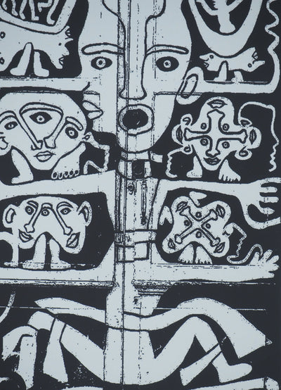 Yvon TAILLANDIER : Totem intérieur en noir, Sérigraphie originale (photo de détail 5) - Crédit photo : Galerie Art.Paris