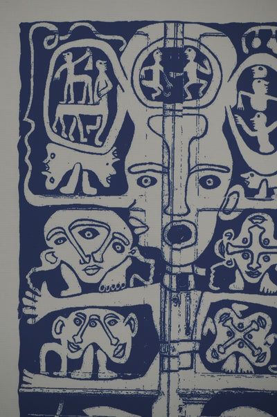 Yvon TAILLANDIER : Totem intérieur en violet II, Sérigraphie originale (photo de détail 6) - Crédit photo : Galerie Art.Paris