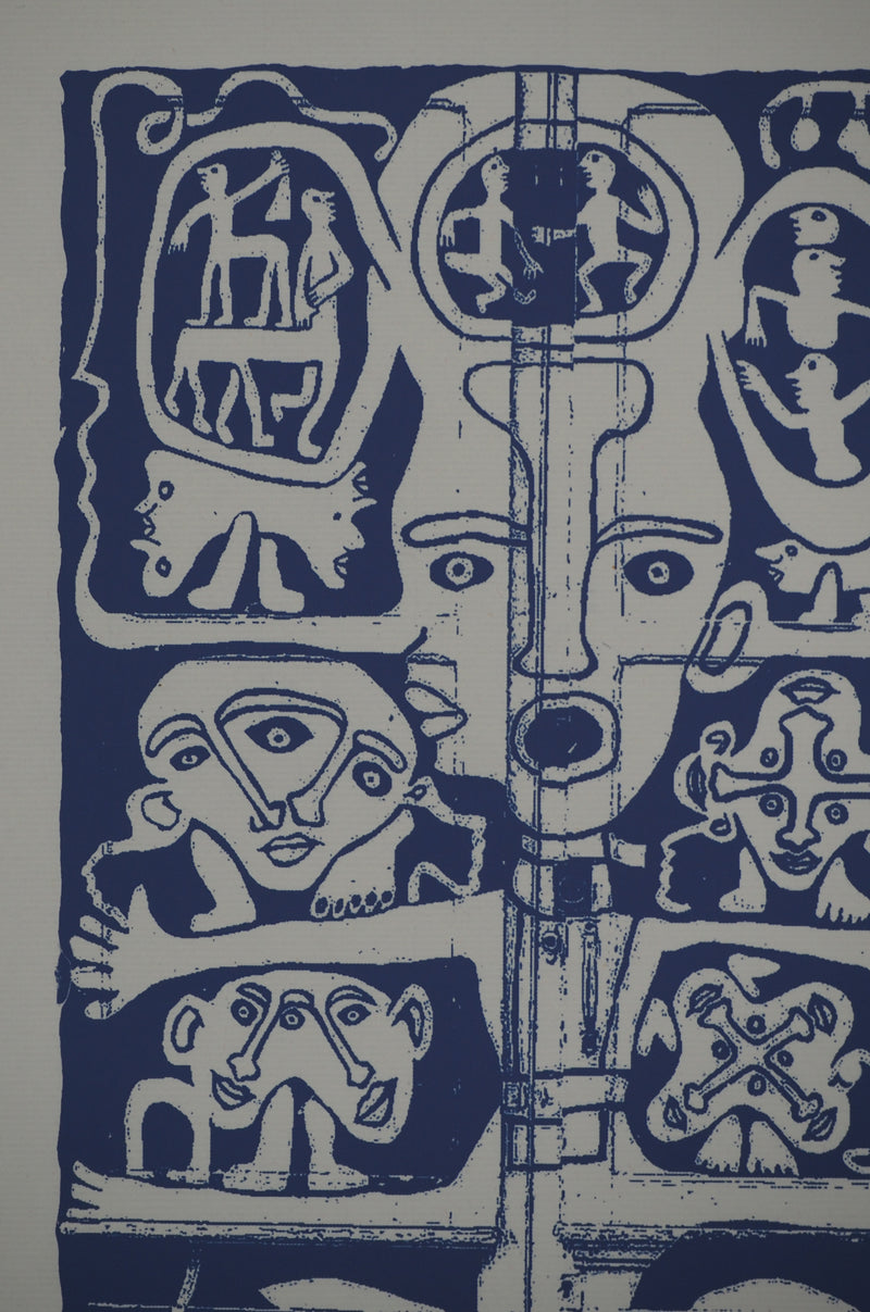 Yvon TAILLANDIER : Totem intérieur en violet II, Sérigraphie originale (photo de détail 6) - Crédit photo : Galerie Art.Paris