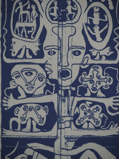 Yvon TAILLANDIER : Totem intérieur en violet II, Sérigraphie originale (photo de détail 7) - Crédit photo : Galerie Art.Paris
