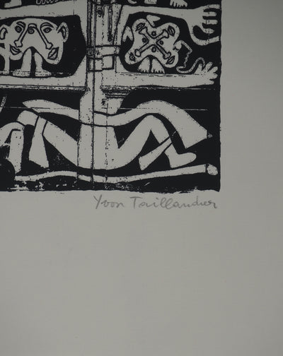 Yvon TAILLANDIER : Totem intérieur en noir II, Sérigraphie originale (photo de détail 3) - Crédit photo : Galerie Art.Paris