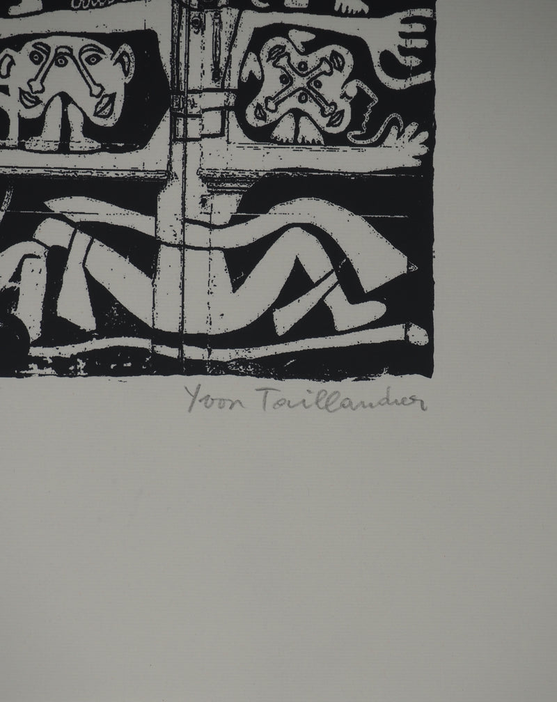 Yvon TAILLANDIER : Totem intérieur en noir II, Sérigraphie originale (photo de détail 3) - Crédit photo : Galerie Art.Paris