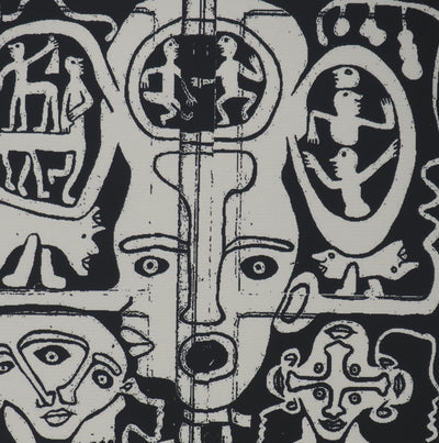 Yvon TAILLANDIER : Totem intérieur en noir II, Sérigraphie originale (photo de détail 5) - Crédit photo : Galerie Art.Paris