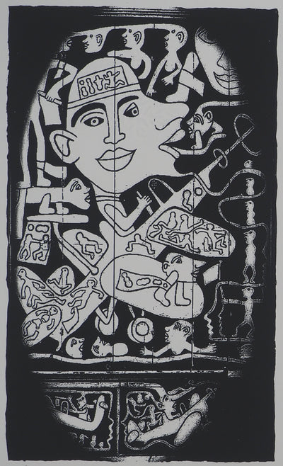 Yvon TAILLANDIER : Théâtre du dedans, Sérigraphie originale (vue générale) - Crédit photo : Galerie Art.Paris