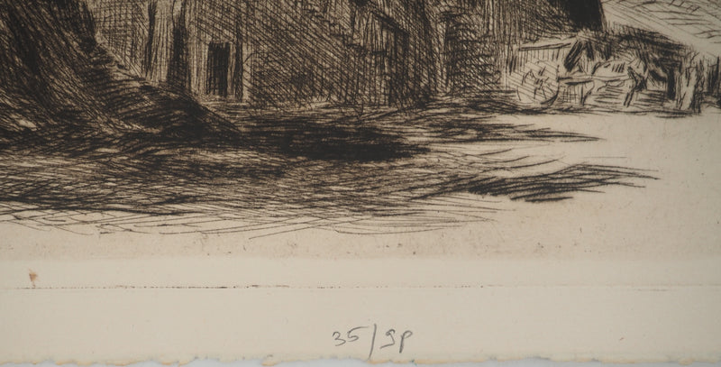 Maximilien LUCE : Maison au feu de bois, Gravure originale (photo de détail 6) - Crédit photo : Galerie Art.Paris