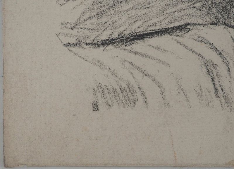Maximilien LUCE : Vieil homme alité, Lithographie originale (photo de détail 5) - Crédit photo : Galerie Art.Paris
